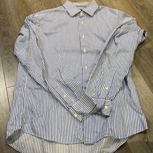 Men’s Blue and White Dress Shirt by Ben Sherman in size M